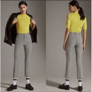 Maeve By Anthropologie Houndstooth Pants Size 8 57% Cotton 37% Viscose 6%